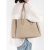 Béžová kabelka typu shopper z ekokůže (Velikost one size)