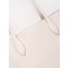 Světle béžová kabelka typu shopper z ekokůže (Velikost one size)