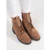 Béžové kotníkové boty na šněrování (Velikost 36)