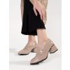 Béžové polobotky na podpatku