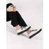 Kožené bílo-černé sneakersy na hrubé podrážce (Velikost 36)