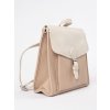 Béžový dámský batoh s klopou (Velikost one size)