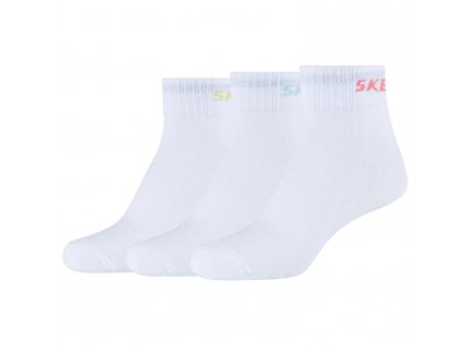 Dívčí ponožky Skechers 3PPK Wm Mesh Ventilation Quarter Socks SK42022-1000