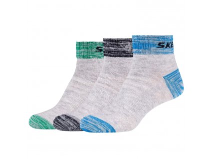 Dívčí ponožky Skechers 3PPK Wm Mesh Ventilation Quarter Socks SK42022-9200