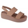 Dámské hnědé sandály Crocs Brooklyn Low Wedge 206453-2EL