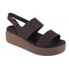 Dámské hnědé sandály Crocs Brooklyn Low Wedge 206453-2ZL