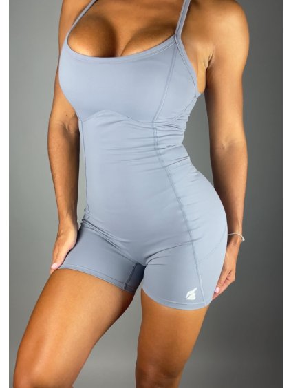 POCKET short romper GRAY