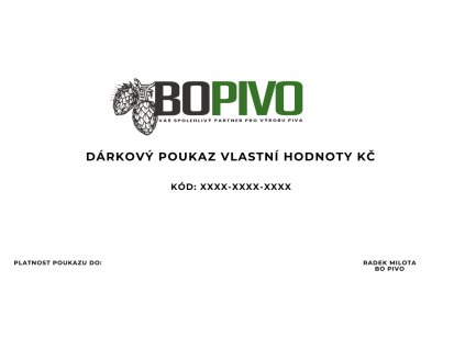 Dárkový poukaz v hodnotě 1 Kč