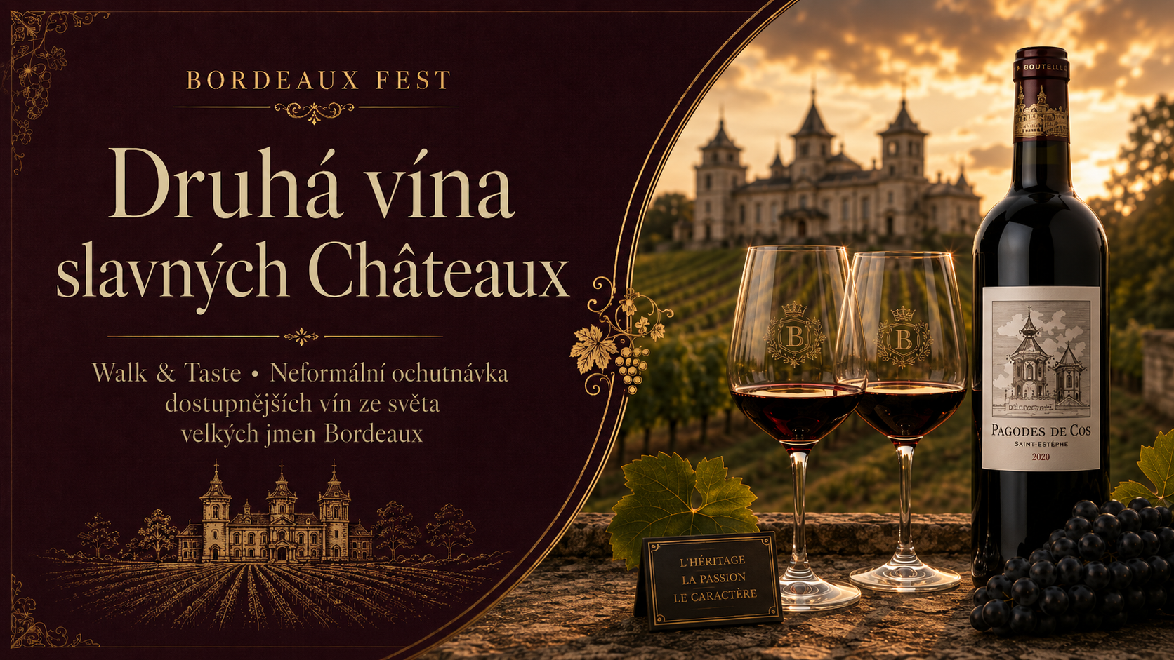 Druhá vína slavných Châteaux – Walk & Taste