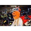 halloween tekvica plysovy navlek na helmu prilbu motorka 2