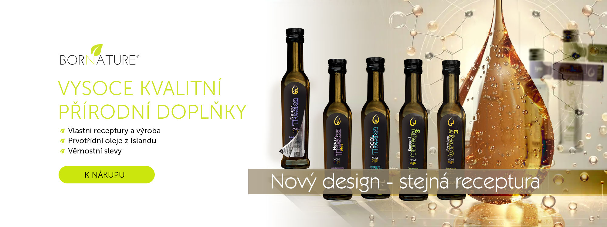 Nový design Nom oils