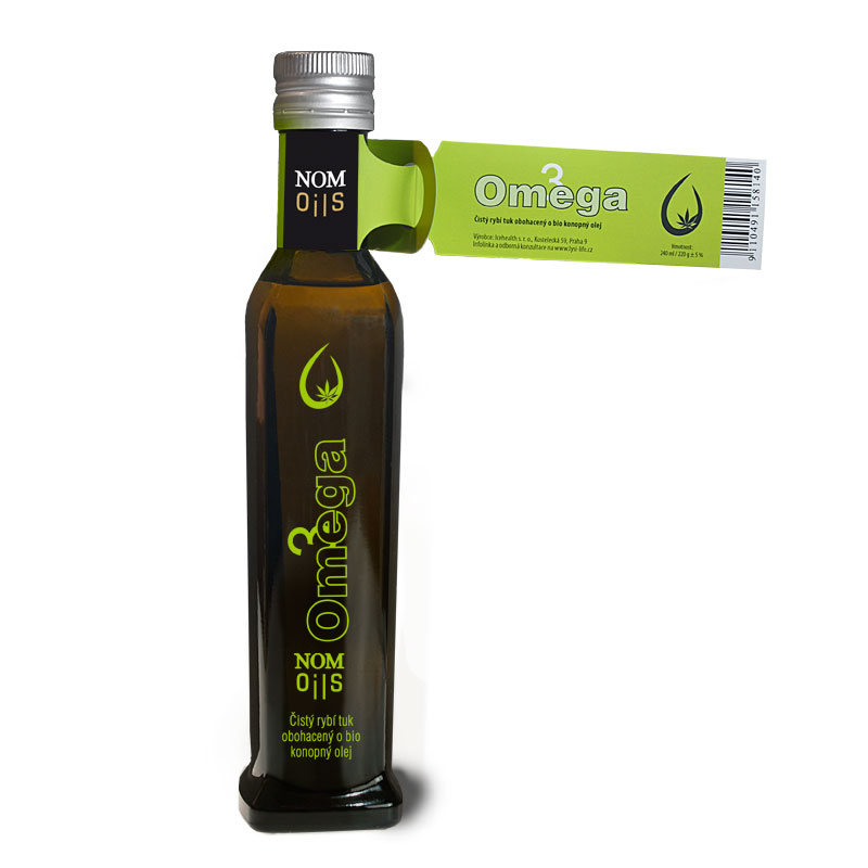 Nom oils Omega 3 s bio konopným olejom 240 ml