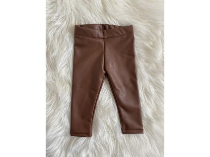 Kožené legíny camel