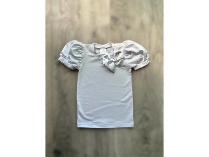 Tričko s mašľou - biele