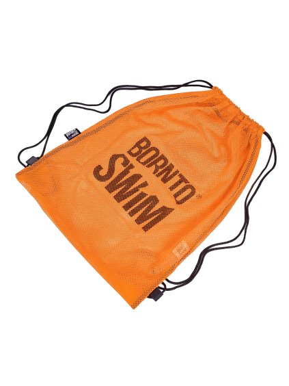 Velký stahovací vak BornToSwim® MESH BAG - Oranžovo/černá
