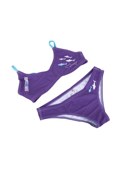 Women's bikini BornToSwim® SHARKS Fialová