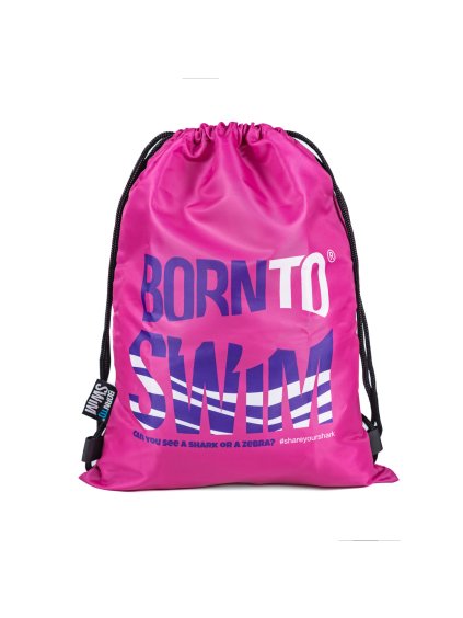 Lehký sportovní vak BornToSwim® Swimbag - Růžová zebra