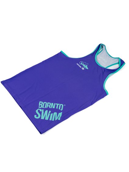 Pánské tílko BornToSwim® CoolMax - Fialovo/zelená