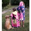 Poncho hooded towel for children – Pink/yellow