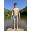 Herren-Badehose BornToSwim® – SHARKS – Blau