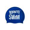 Plavecká silikonová čepice KRÁLOVSKY MODRÁ BornToSwim® Classic BÍLÉ logo