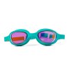 Kids mirrored swim goggles BornToSwim® - Turquoise/orange