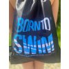 Lehký sportovní vak BornToSwim® Swimbag - Černá s modro-bílým logem