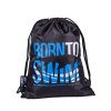 Lehký sportovní vak BornToSwim® Swimbag - Černá s modro-bílým logem