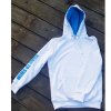 Kapuzenpulli HOODIE - Weiß/Türkis