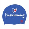 I ❤ Finswimming Swim cap BornToSwim® - Blue