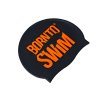 Schwimmende Silikonkappe BLACK BornToSwim® Classic ORANGE Logo
