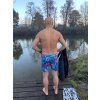 JAMMERS s potiskem log BORN TO SWIM® - Tmavě modrá