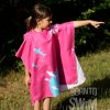 Poncho ručník s kapucí pro děti - Blue Moon Edition - Modrá a Růžová