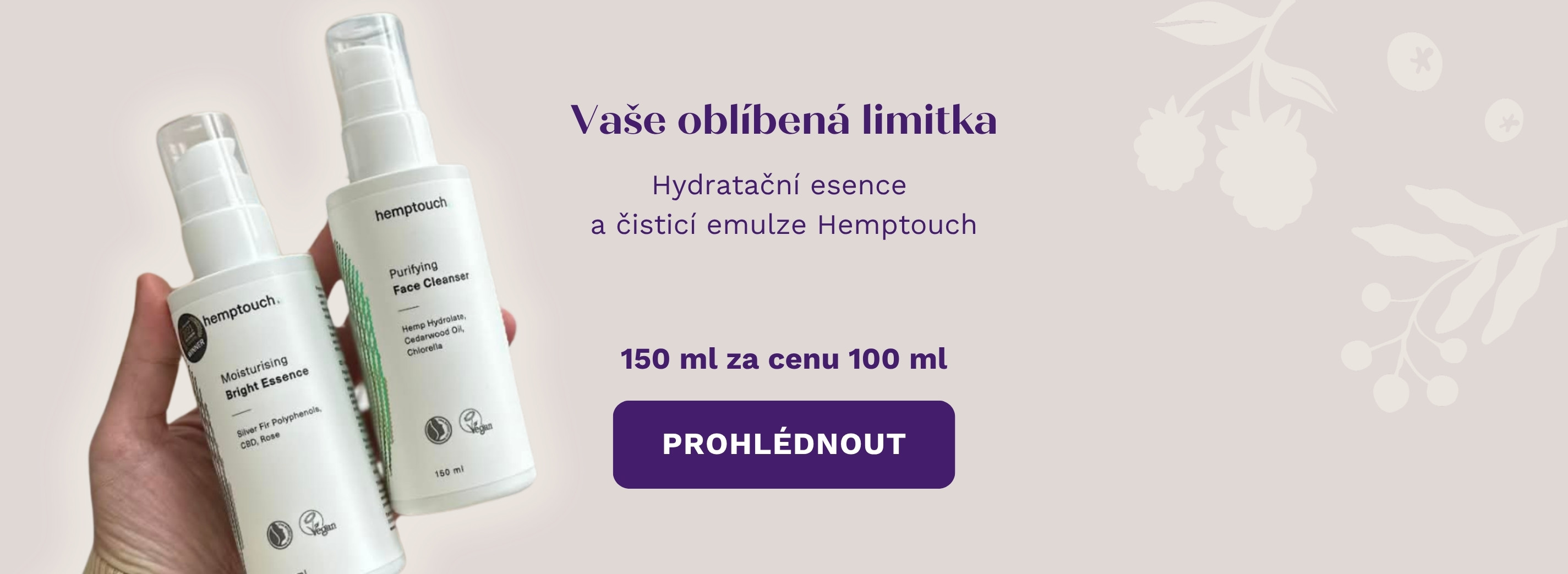 Limitka Hemptouch - jumbo balení esence a emulze