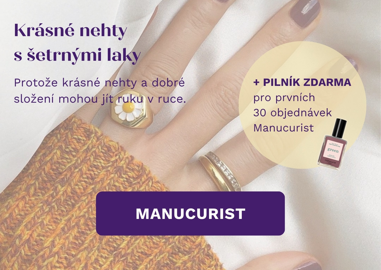 Krásné nehty s šetrnými laky Manucurist