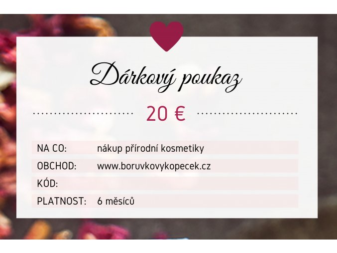 darkovy poukaz 20 eur