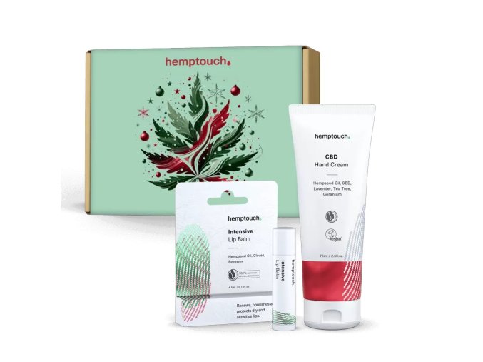 vanocni darkovy set prirodni kosmetiky holiday hug hemptouch