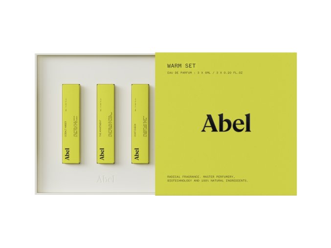 darkovy set prirodnich parfemu Abel Warm Giftset Hero