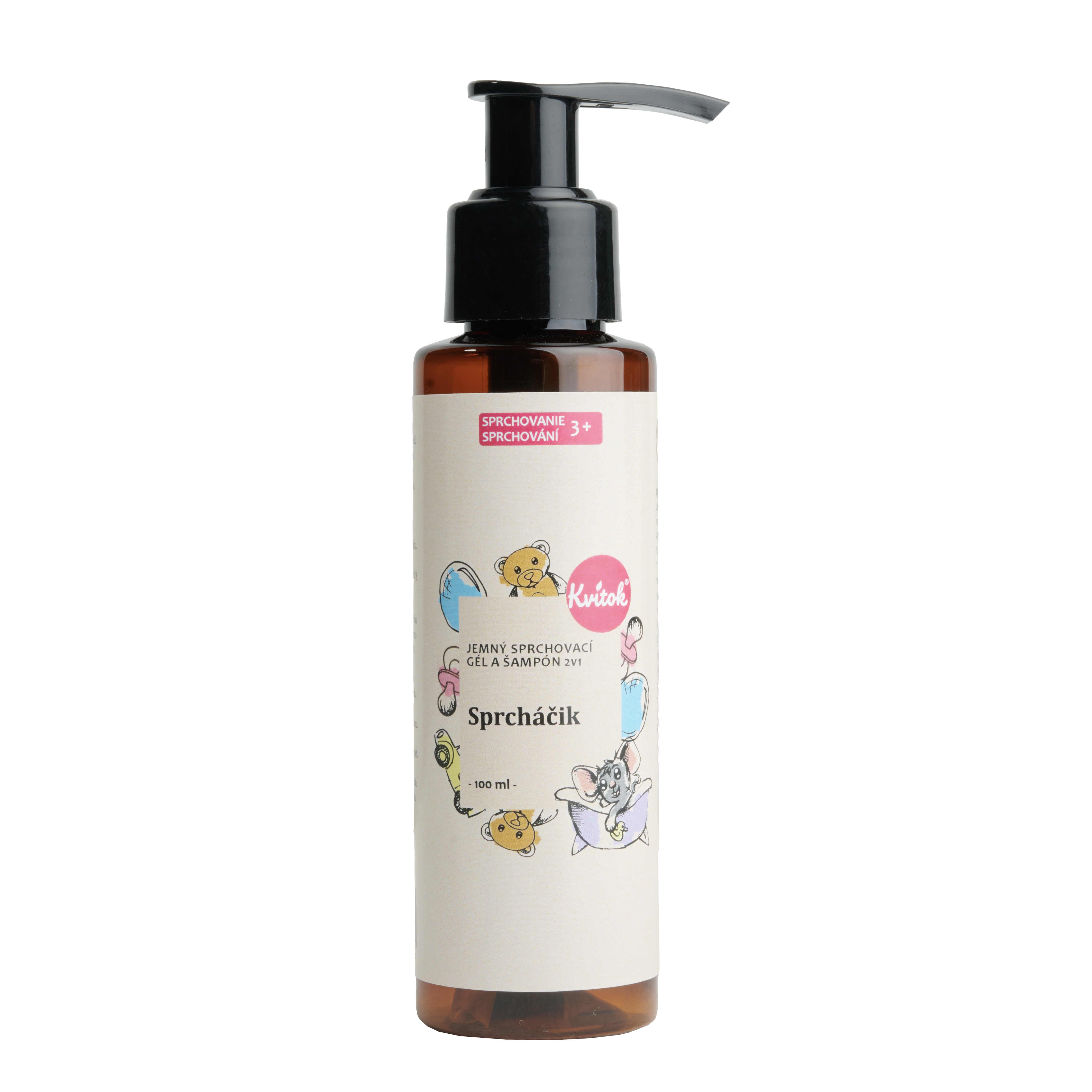 Kvitok jemný sprchový gel a šampon Sprcháčik 100 ml