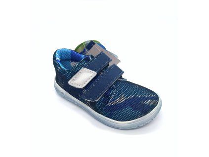 Dětské barefoot tenisky Jonap B7 - modrá maskáč