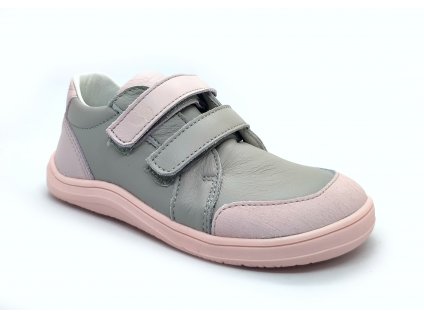 Baby Bare Shoes - FEBO Go Grey/Pink II