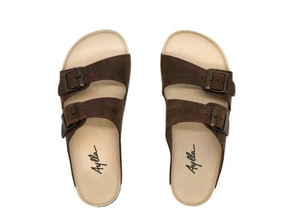 895 10 dospele barefoot pantofle backory hneda kozene aylla thak shora pohled