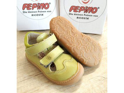 Dětské barefoot sandály Ricosta Edo Lime