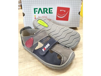 Fare Bare 5161261 - sandály kožené šedomodré
