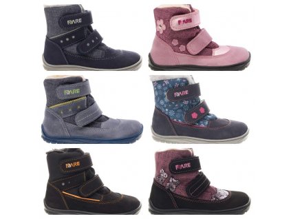 Fare bare Finky zimní nepromokavé boty na suchý zip