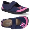 PAPUCE 3F BAREFOOT BOSO boty na suchy zip sandalky balerinky tmave modre Motyl r 25