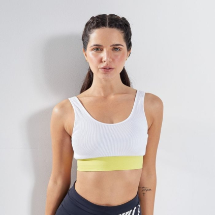 Športová podprsenka Eccentric White - LABELLAMAFIA