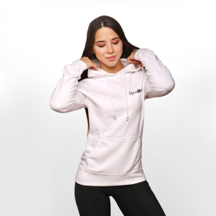 Dámska mikina PRO Hoodie White - GymBeam