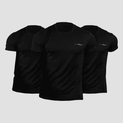 Tričko TRN 3Pack Black - GymBeam