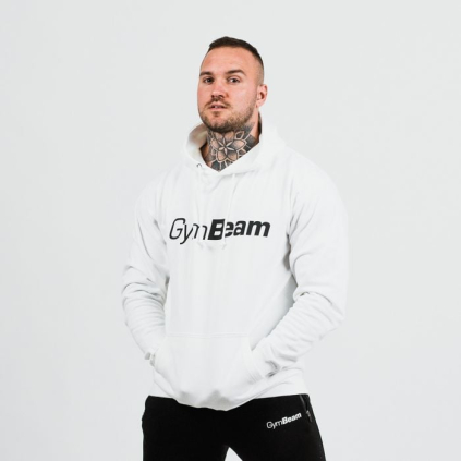 Mikina PRO Hoodie White - GymBeam